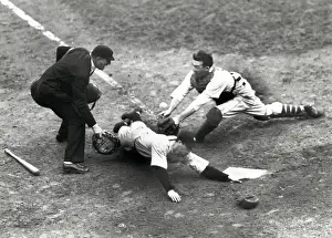Umpire Prints: Joe Di Maggio Slides Safely Home