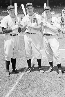 Joe DiMaggio with All-Stars