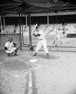 Cage Prints: Joe Dimaggio In Batting Cage