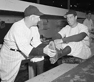Joe DiMaggio with Chuck Dressen