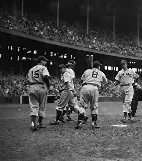 Joe DiMaggio Crossing the Plate