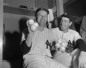 Joe DiMaggio with Ed Lopat