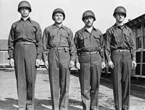 Monterey County Prints: Joe Dimaggio First Day in Army Uniform
