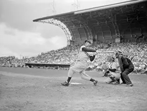 Joe DiMaggio Hitting Home Run