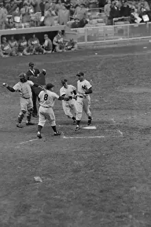 Joe DiMaggio After Home Run