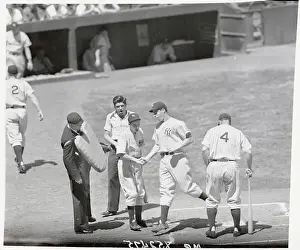 Joe DiMaggio After Home Run
