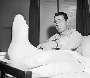 Injury Prints: Joe Dimaggio Looking at Castbound Foot
