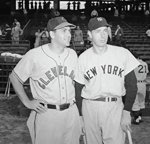 All Star Prints: Joe Dimaggio, Lou Boudreau, Waist Up;1949