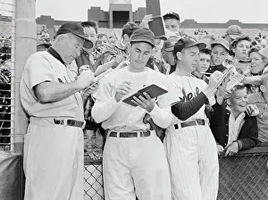 Pre Teen Prints: Joe DiMaggio with Old-Timers
