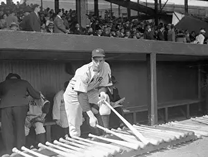 Joe DiMaggio Picking a Bat