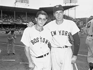Joe DiMaggio Posing with Arm Around Brother Dom