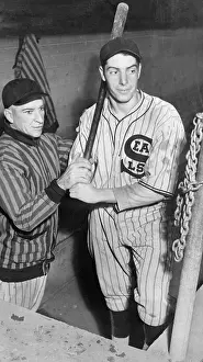 Joe DiMaggio and Seal's Manager in Uniforms