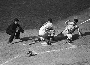 Cincinnati Prints: Joe DiMaggio Sliding into Home Plate