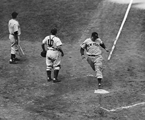 Feet Prints: Joe Dimaggio Steps Across Home Plate