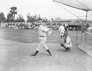 Joe DiMaggio Taking a Swing