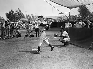 Joe DiMaggio Taking Swing