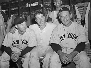 Joe DiMaggio with Teammates