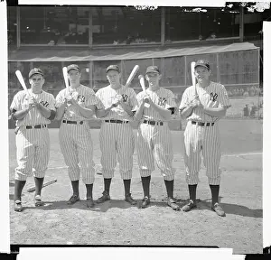 Joe DiMaggio with Teammates