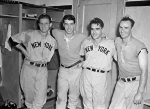 Joe DiMaggio with Teammates