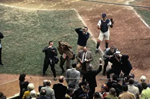 Joe DiMaggio Throwing Out the First Ball