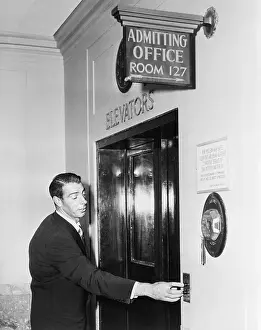 Joe DiMaggio Waiting for Elevator