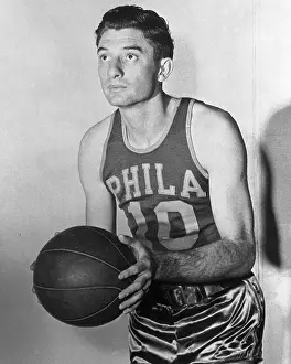 Joe Fulks Holding a Basketball