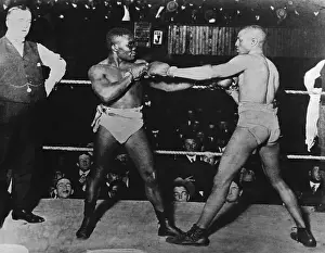 Joe Gans And Joe Walcod Square Off/Ring