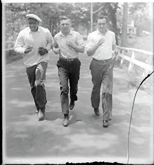 Jogging Prints: Joe Jeanette Running with Fellow Boxers