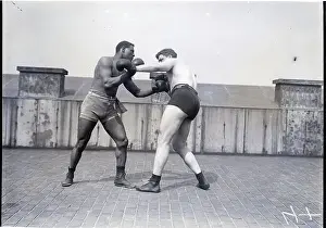 Ethnic Diversity Prints: Joe Jeanette Spars W/Stewart Outside