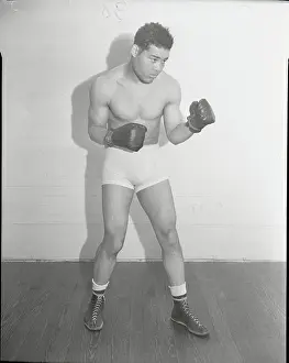 Joe Louis in Boxing Stance