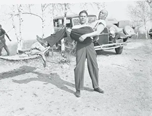 Joe Louis Carrying Jack Blackburn