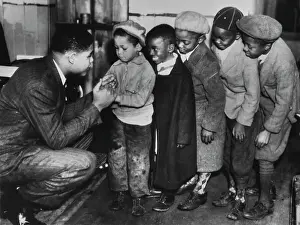 Huty33884 Prints: Joe Louis With Children