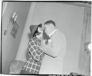 Joe Louis and Edna Mae Harris in Movie Still