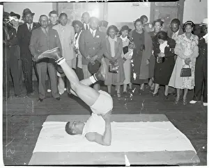 Joe Louis Exercising His Legs
