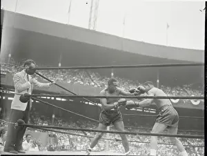 Joe Louis Fighting with Sparring Mate