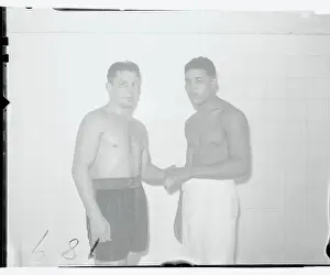 Joe Louis and Ford Smith Shaking Hands
