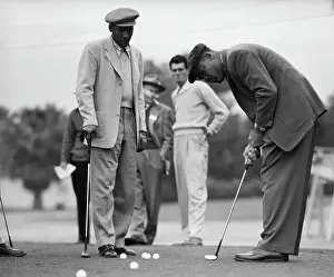 Discrimination Prints: Joe Louis Golfing with Bill Spiller