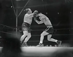 Joe Louis Lunging at Tony Galento