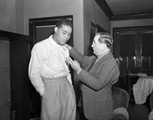 Joe Louis and Nat Fleisher Conversing
