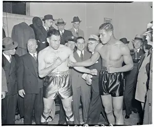 Joe Louis and Paulino Uzcudun Squaring Off
