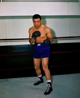 Joe Louis Posing in the Ring