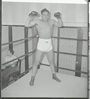 Joe Louis Raising His Fists