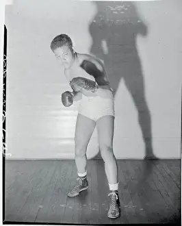 Joe Louis Showing Fighting Pose
