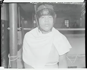Tiredness Prints: Joe Louis Wearing Helmet