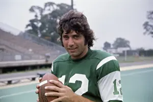Joe Namath Holding Football