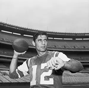 Quarterback Prints: Joe Namath Shown About To Throw;Shea Sta