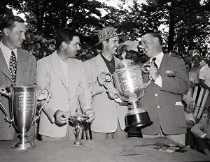 Richmond Prints: Joe Novak, Sam Snead and Johnny Palmer with Trophies