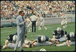 University Park Prints: Joe Paterno Overseeing Players Workout