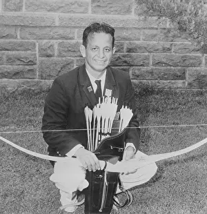 Archer Prints: Joe Thorton with Bow and Arrow