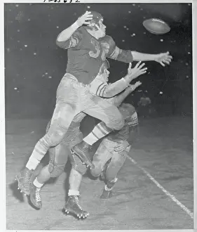 Joe Walton Trying to Catch a Pass